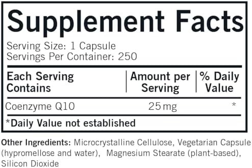 Kirkman Coenzyme Q10-25 mg - 250 Capsules