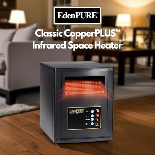EdenPURE CopperPLUS Infrared Heaters for Indoor Use Portable 1000 Sq Ft