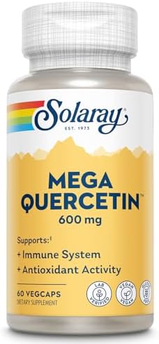 SOLARAY Mega Quercetin, 60 VegCaps | Immune, Respiratory & Cellular Support, Quercetin, Bromelain & Vitamin C, 30 Servings, Vegan, Non GMO