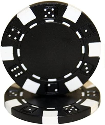 Brybelly 50 Clay Composite Striped Dice 11.5 Gram Poker Chips
