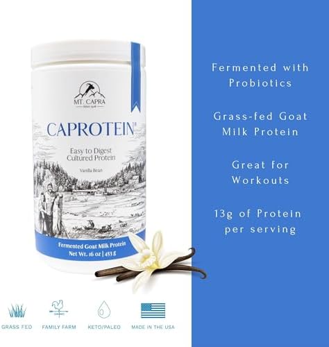 Mt. Capra Caprotein | Casein Protein Concentrate, Fermented Goat Milk Protein from Grass-Fed Pastured Goats