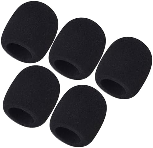 Mudder 5 Pack Foam Mic Cover Handheld Microphone Windscreen (5 Pack) | Fits Handheld Mics, Microphone Pop Filter, Microphone Muffler