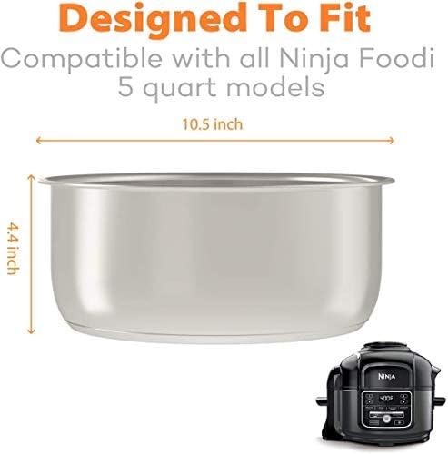 SiCheer Stainless Steel Inner Pot for Ninja Foodi 8 Qt Pressure Cooker