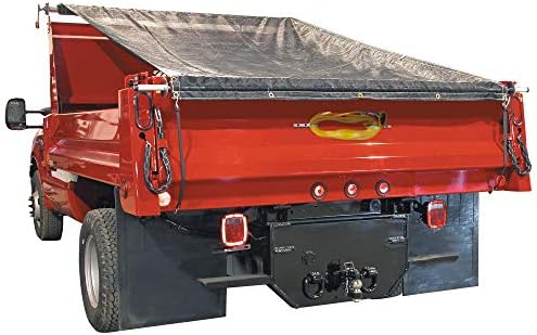 Buyers Products DTR7018 Aluminum Tarp System with Mesh Tarp, 7 x 18 Feet – Dump Body Tarp Kit, Dump Trailer Accessories, Heavy Duty Double-Stitched Hems, Brass Grommets, Telescoping Roller