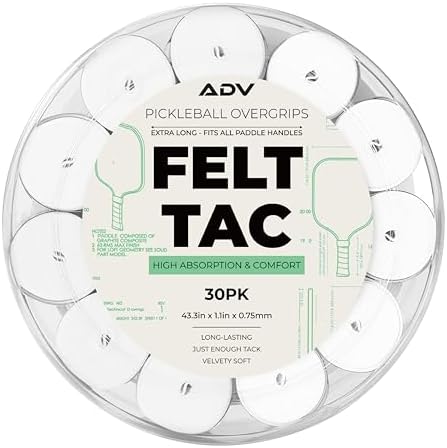 ADV FeltTac Pickleball Paddle Grip Tape - Absorbent Dry Non-Slip Overgrip