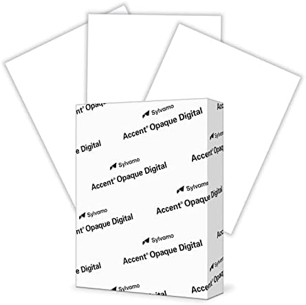 Accent Opaque White Printer Paper, 8.5” x 11” 40lb Bond/100lb Text Copy Paper, 250 Sheets (1 Ream) – Premium Smooth Finish Computer Paper, 97 Bright, 148gsm, Multipurpose White Copy Paper – 188101R