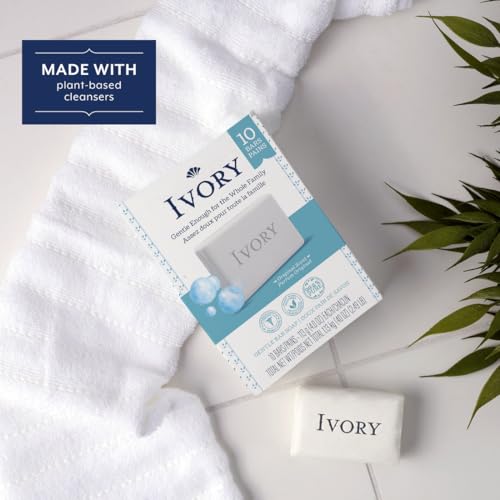 Ivory Clean Original Bar Soap, 4 Ounce, 10 Count (Pack of 2) Total 20 Bars