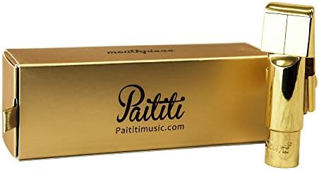 Paititi Professional Gold Plated Alto Saxophone Metal Mouthpiece #6