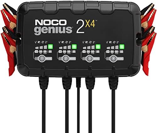 NOCO GENIUS2X4 6/12V 4-Bank Battery Charger, Trickle Charger & Maintainer