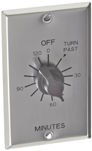 C Series Commercial Style Spring Wound Auto Off In-Wall Time Switch, 2 Hours Timer Length, SPST Switch Type