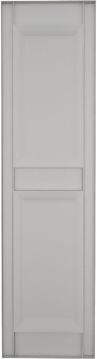 Mid America 00021247002 Standard Size Williamsburg Double Panel Vinyl Shutters, w/Installation Shutter-Lok's & Matching Screws (Per Pair), 002, 12"W x 47"H, Black