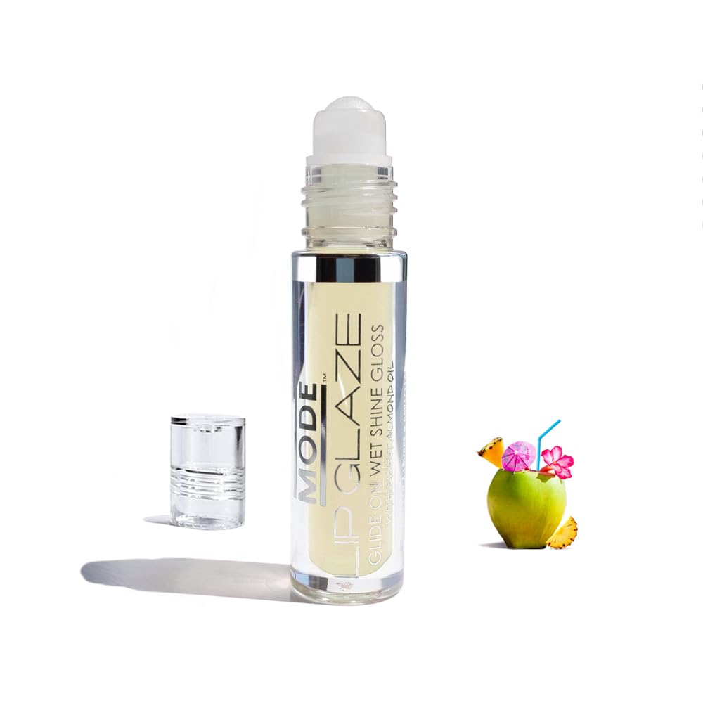 MODE Lip Glaze Cotton Candy Flavored Lip Gloss, Hydrating Sheer Wet Shine, Skincare Fruit Oils