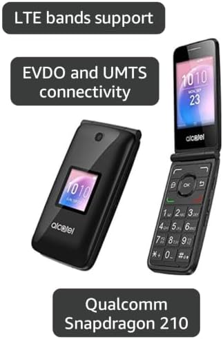 Alcatel GO FLIP (4044V) Black, Factory Unlocked (Renewed)
