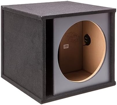 American Sound Connection Car Audio Single 15" Slot Vented Paintable Baffle Stereo Sub Box Enclosure