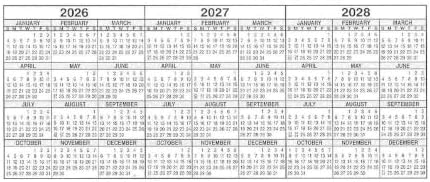 50 Page Checkbook Registers Standard Check Register Bank Transaction Register with 2026 2027 2028 Calendars, Set of 3