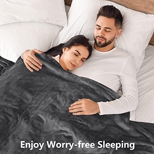 PROALLER Electric Heated Blanket Queen Size with 6 Levels & 8h Auto Off, Ultra Soft Flannel Full Body Heating Blanket, Machine Washable, Warm Gray, 84" x 90"