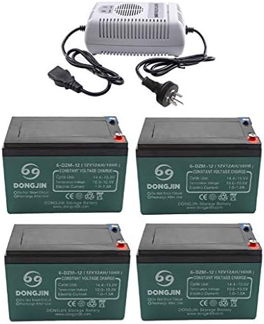 4Pcs 12V 12Ah 6-DZM-12 Motorcycle Rechargeable Battery for Buggy Bike Scooter Go Kart ATV Pit Dirt Bike