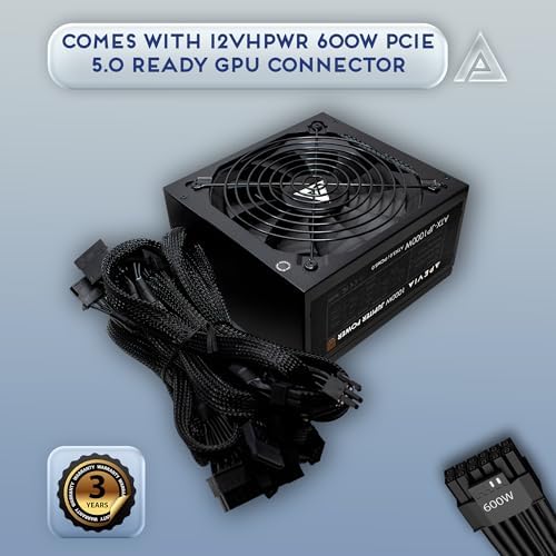 Apevia ATX-JP800W Jupiter 800W 80 Plus Bronze Certified Active PFC ATX Gaming Power Supply, Supports Dual/Quad Core CPUs, SLI/Crossfire/Haswell, 3 Year Warranty | 80+ Bronze PSU, Auto Thermal Controlled 135mm Fan, Heavy Duty Protections, Active PFC, Low…