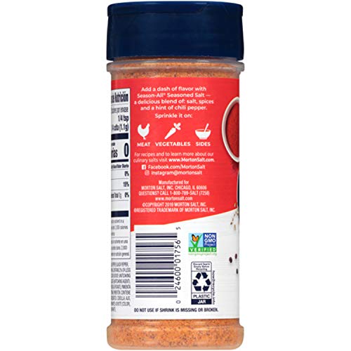 Morton Season All Purpose Seasoning, Seasoned Salt, 8 Ounce | Spices and Seasonings with Black Pepper, Onion and Garlic, Hint of Chili Pepper, Beef