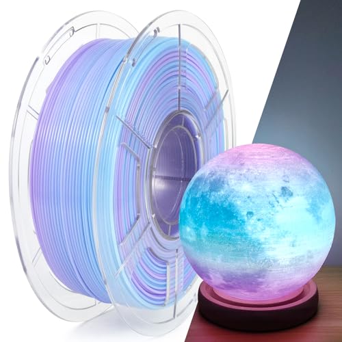 IEMAI Translucent PETG 3D Printer Filament 1.75mm 1kg Blue-Purple Gradient | Dual-Color Gradient with Glossy Translucent Finish