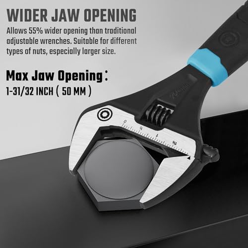 DURATECH 10-Inch Wide Jaw Adjustable Wrench