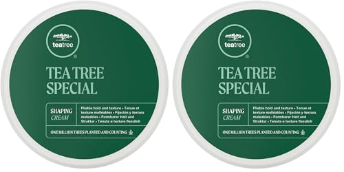 Tea Tree Shaping Cream, Hair Styling Cream, Long-Lasting Hold, Matte Finish, For All Hair Types