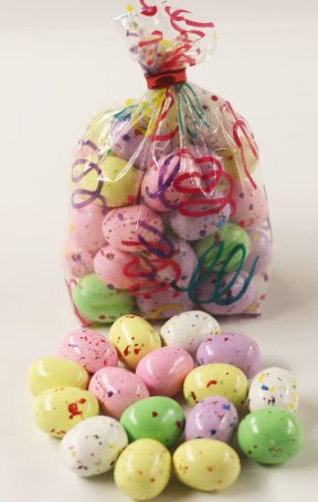 Scott's Cakes Speckled Chocolate Malted Eggs in a 1 Pound Bunny Hop Bag