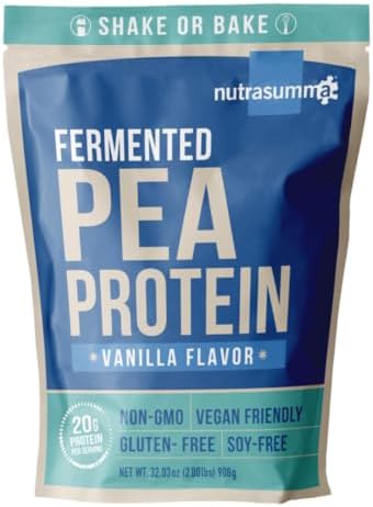 Pea Protein Powder, Vegan Chocolate Flavor, 100% Plant Based, No Artificial Sweeteners, Non GMO, Gluten Free & Soy Free, 2.11 LB