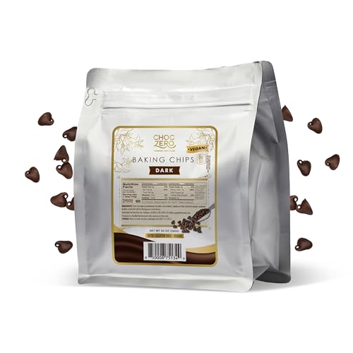 ChocZero Sugar Free Chocolate Chips, Milk Chocolate, 20 oz Bag