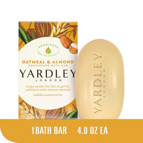 Yardley Oatmeal and Almond Bar Soap, Oatmeal & Almond, 4 Ounce