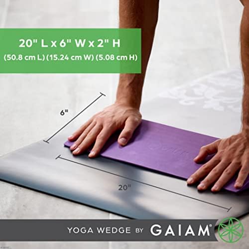 Gaiam Yoga Block Wedge, EVA Foam for Wrist & Ankle Support | Wedge shape relieves wrist & ankle pressure | EVA Foam