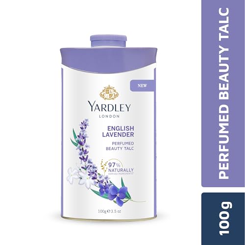 Yardley London English Lavender Perfumed Deodorizing Talc Talcum Powder 100gm, 3.5 Ounce