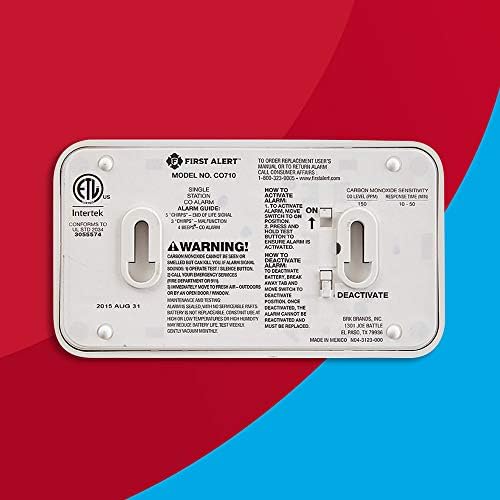 First Alert CO710 Carbon Monoxide Detector with 10-Year Battery and Digital Temperature Display | CO710