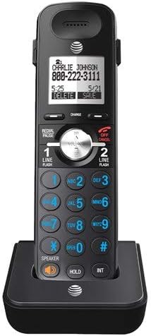 AT&T TL88102BK DECT 6.0 2-Line Expandable Cordless Phone with Answering System and Dual Caller ID/Call Waiting, 3 Handsets, Black
