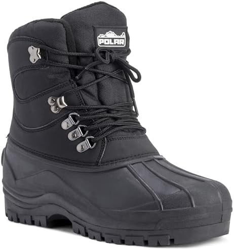 POLAR Mens Snow Waterproof Duck Hiking Bean Hiker Walking Short Ankle Boots
