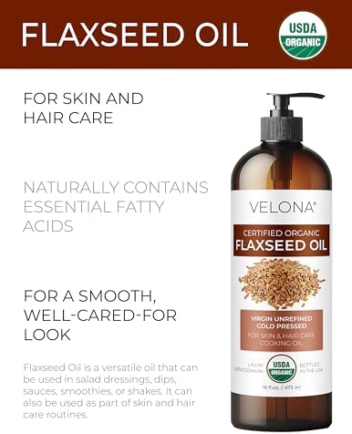 velona USDA Organic Pumpkin Seed Oil - 8 fl oz, Cold Pressed, with Pump