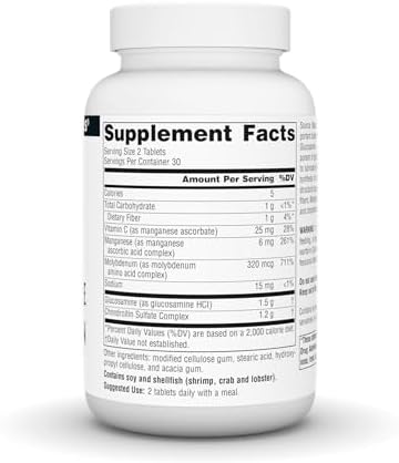 Source Naturals Extra Strength Glucosamine Chondroitin, 120 Tablets | Promotes Healthy Joints*