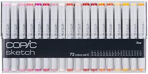 Copic Sketch, Ultra-blendable Alcohol Markers, 72pc Set C
