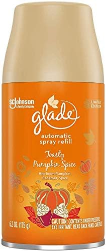 Glade Automatic Spray Refill 1 CT, Toasty Pumpkin Spice, 6.2 OZ. Total, Air Freshener