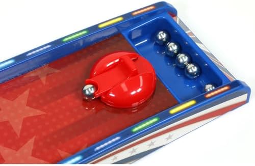 Merchant Ambassador Retro Arcade Electronic: Alley-Ball - Tabletop Game, 3' Track, Scoreboard & Sound Effects, 1-2 Players, Ages 6+