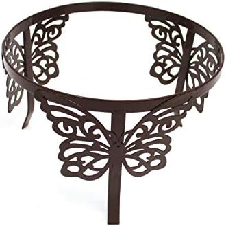 Trademark Innovations Butterfly Metal Gazing Ball Stand Garden Pedestal
