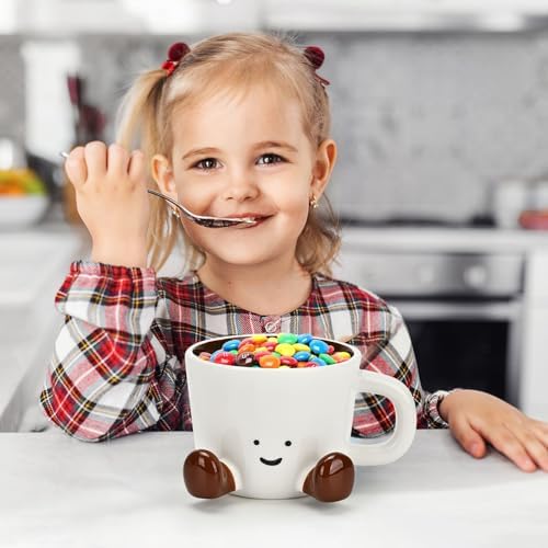Coffee Mugs,Cute funny Mug For Women, 12.8oz/380ml Unique Ceramic Coffee Tea Cups, Office Mug Gift (chocolate)