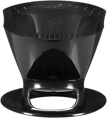 Melitta Filter Coffee Maker, Single Cup Pour-Over Brewer, Black, 1 Count (640007)