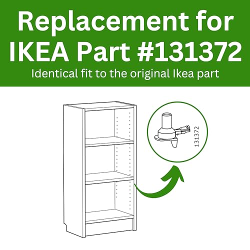 Billy Bookshelf Pins | Replacement for IKEA Part #131372 | by Spare Hardware Parts | Pack of 12