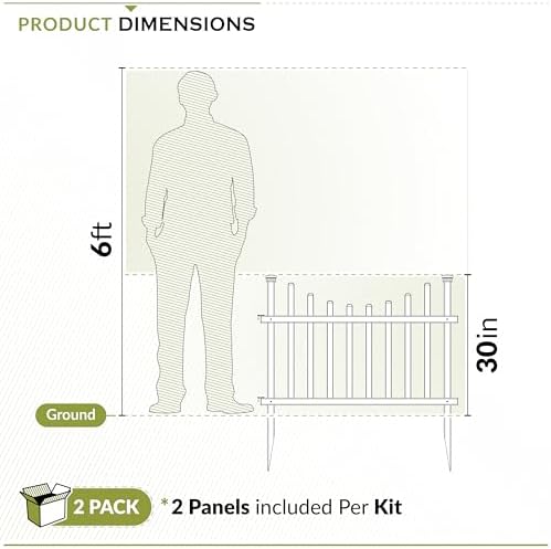 Zippity Washington Picket Gate, White Vinyl DIY No Dig Kit