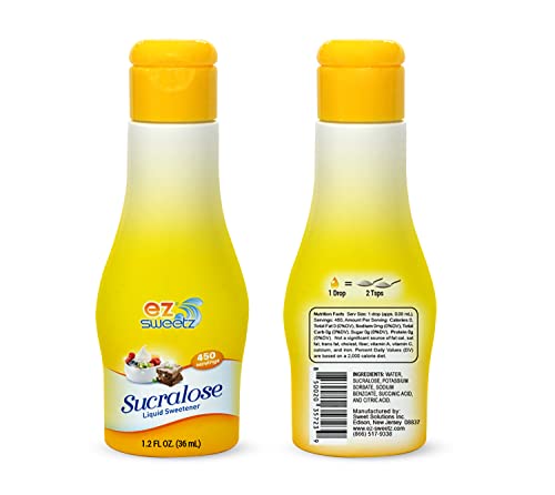 EZ-Sweetz (2 Pack 1.05oz - Liquid Sweetener 400 Servings/Bottle)