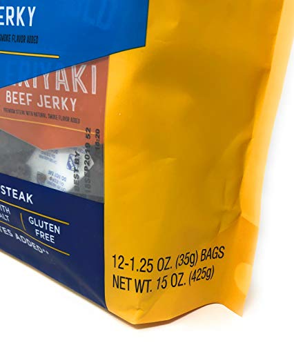Pacific Gold Beef Jerky Original & Teriyaki, 12 Count Per Bag (2 Bags (24 Count))