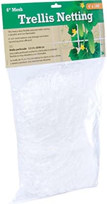 Hydrofarm HGN84 Flexible Polyethylene, 4 x 8', 6" Mesh Trellis Netting, 4x8 Feet