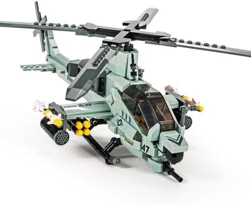 SEMKY Military Series AH-1Z Helicopter Little Birds Air Force Building Block Set (597 Pieces) -Building and Military Toys Gifts for Kid and Adult