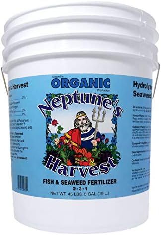 Neptune's Harvest Fish & Seaweed Liquid Fertilizer (2-3-1) - 1 Gallon Bottle - Plant Food for Garden - Indoor & Outdoor Organic Plant Fertilizer for Vegetables, Flowers, Fruit, and Lawns
